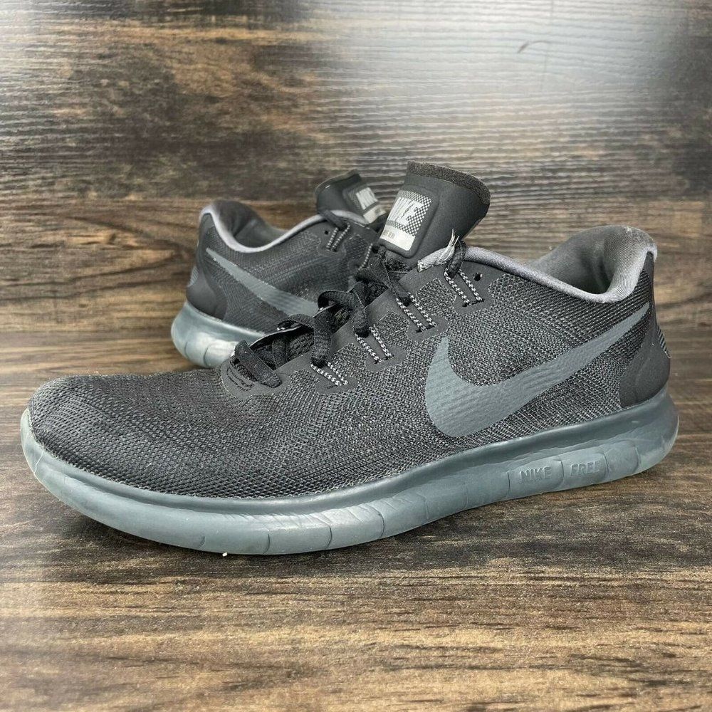 Nike Free RN Flyknit Grey Black Casual Sneakers Women’s Size US 9 380840-003